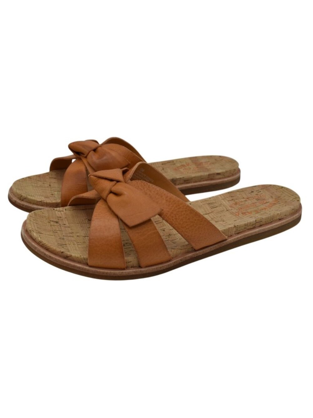 Kork Ease Womens Size 10 Brigit Light Orange Full Grain Leather Slip On Sandals